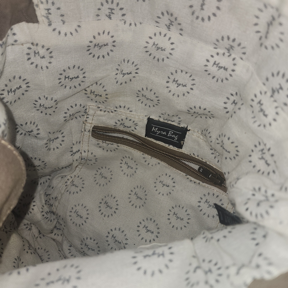 Myra Bag Blue and Tan Backpack - Picture 5 of 5